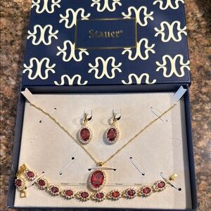 Stauer Red Jewelry Set